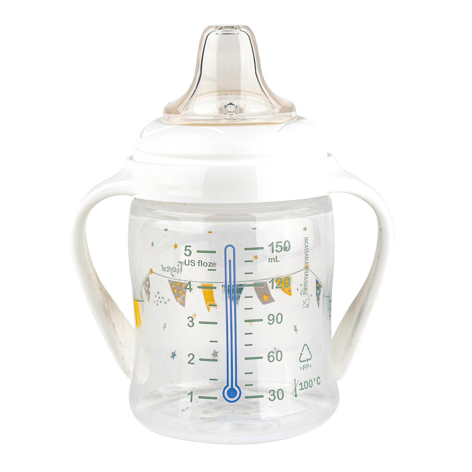 Tasse de transition avec bec Baby - Anti fuite - 210 ml - Bleu