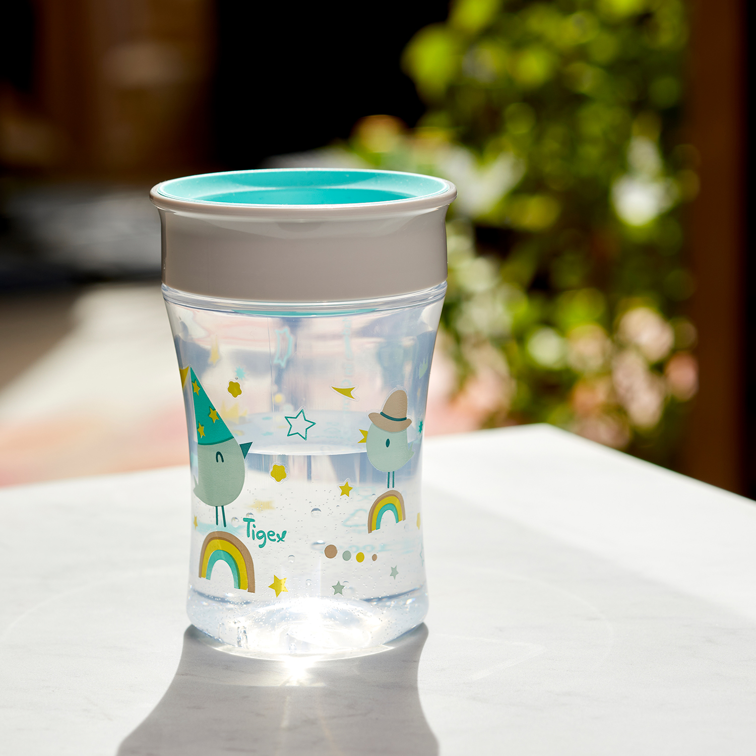 Tasse verre ANTI-FUITE et bord 360° avec poignée - Cup Baby