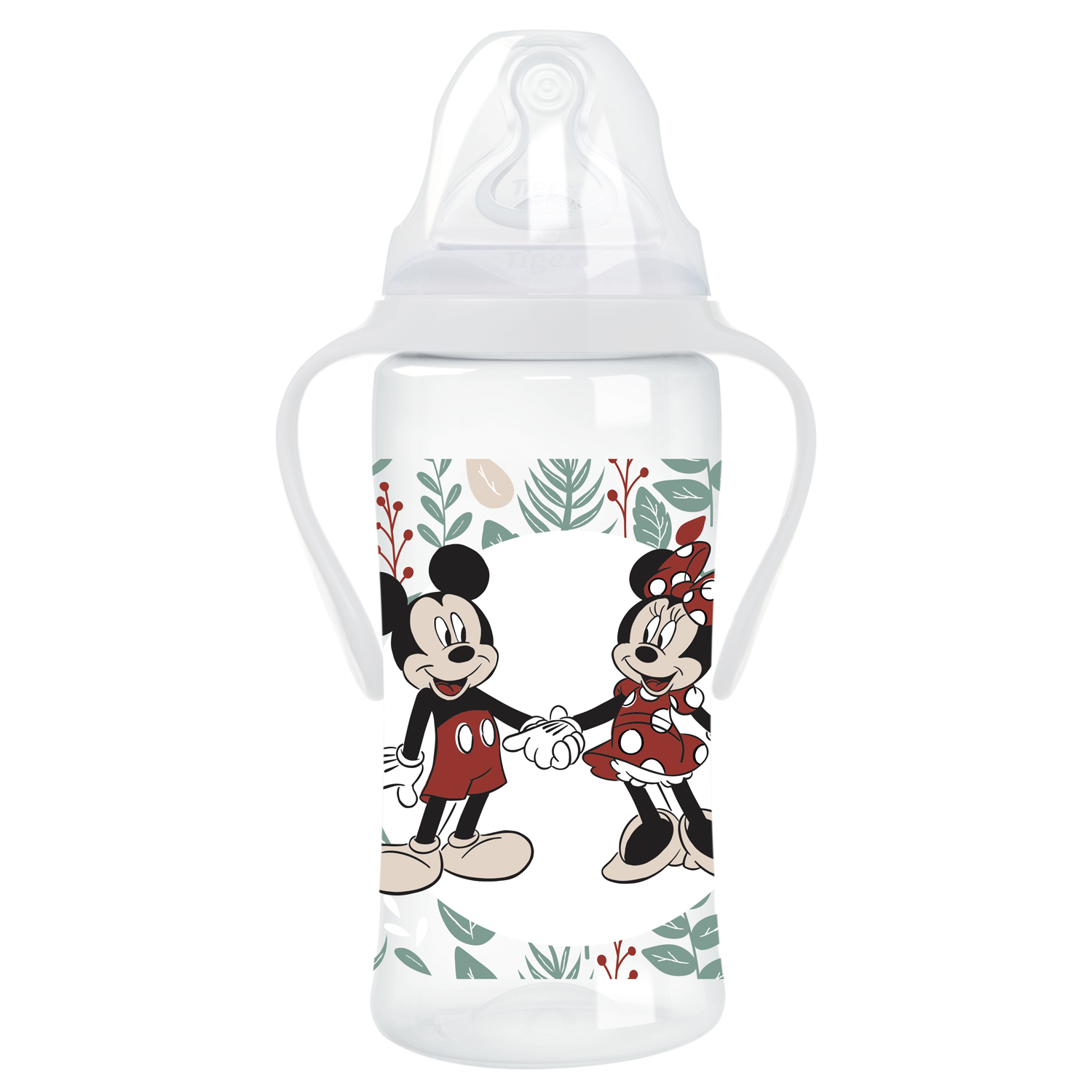 Biberon AUTONOMIE+ 360ml avec poignées Mickey & Minnie +6m - Tigex