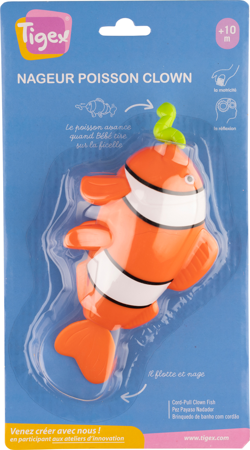 Jouet nageur poisson clown TIGEX