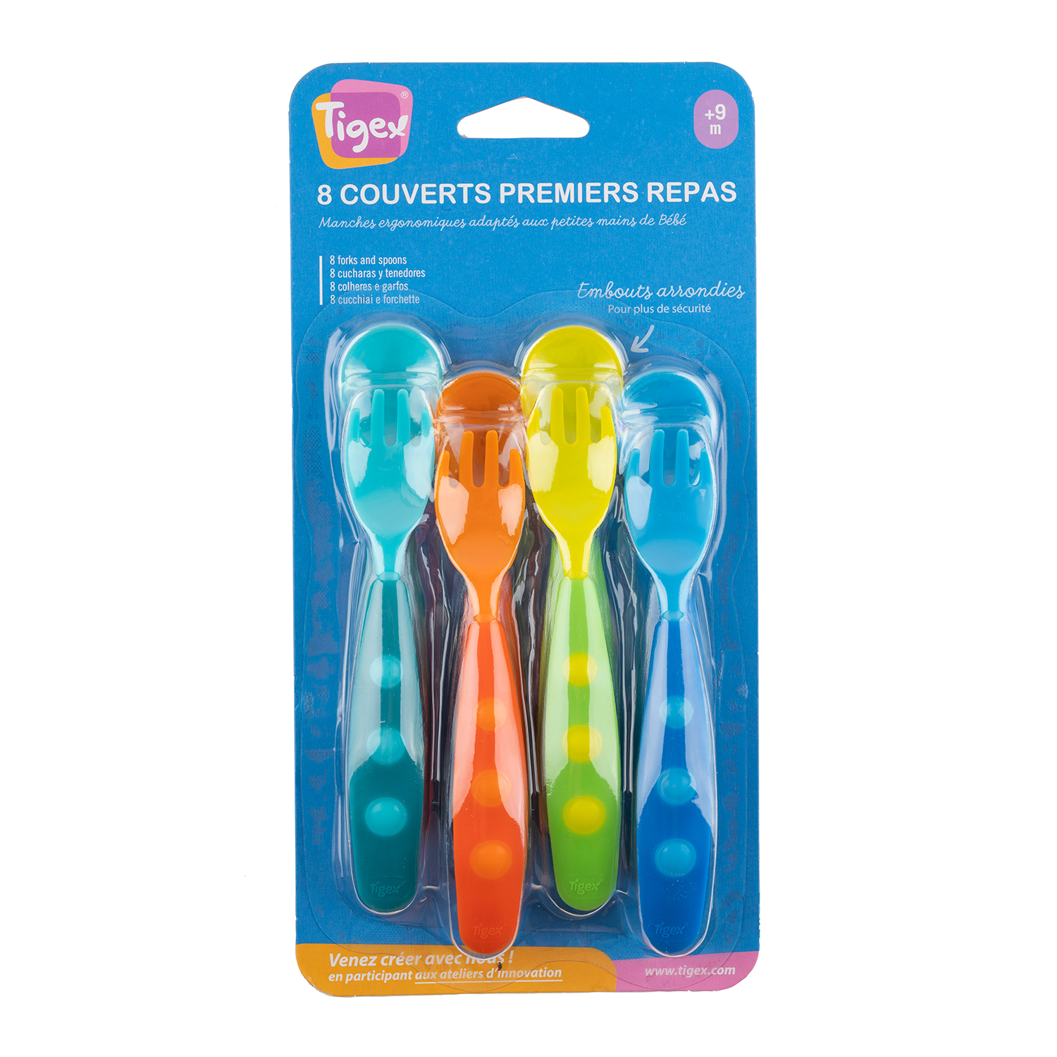 Set de 8 couverts d'apprentissage Tigex