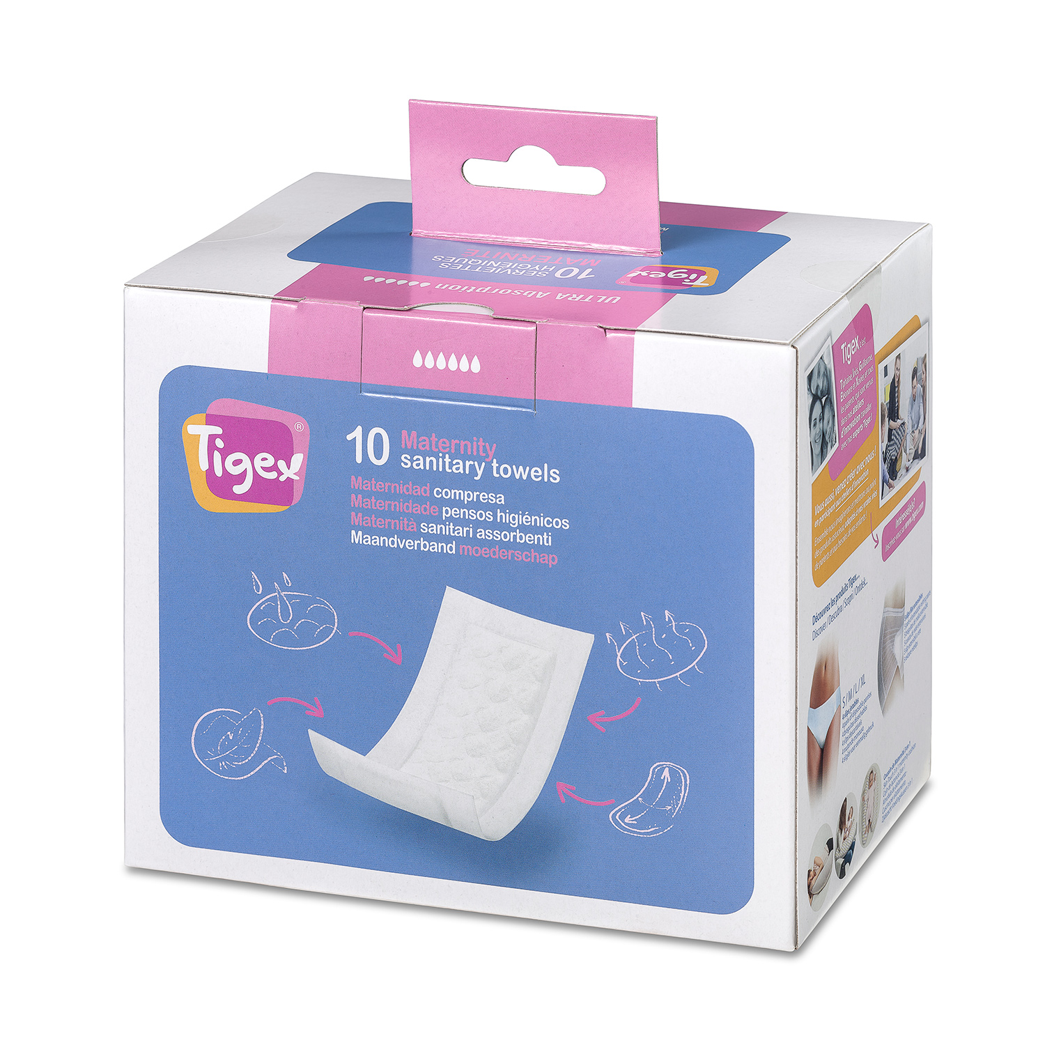 Serviette hygiénique post-partum dosée,protections de maternité  avertissement de saignement super absorbant preuve de fuite po[345] -  Cdiscount Au quotidien