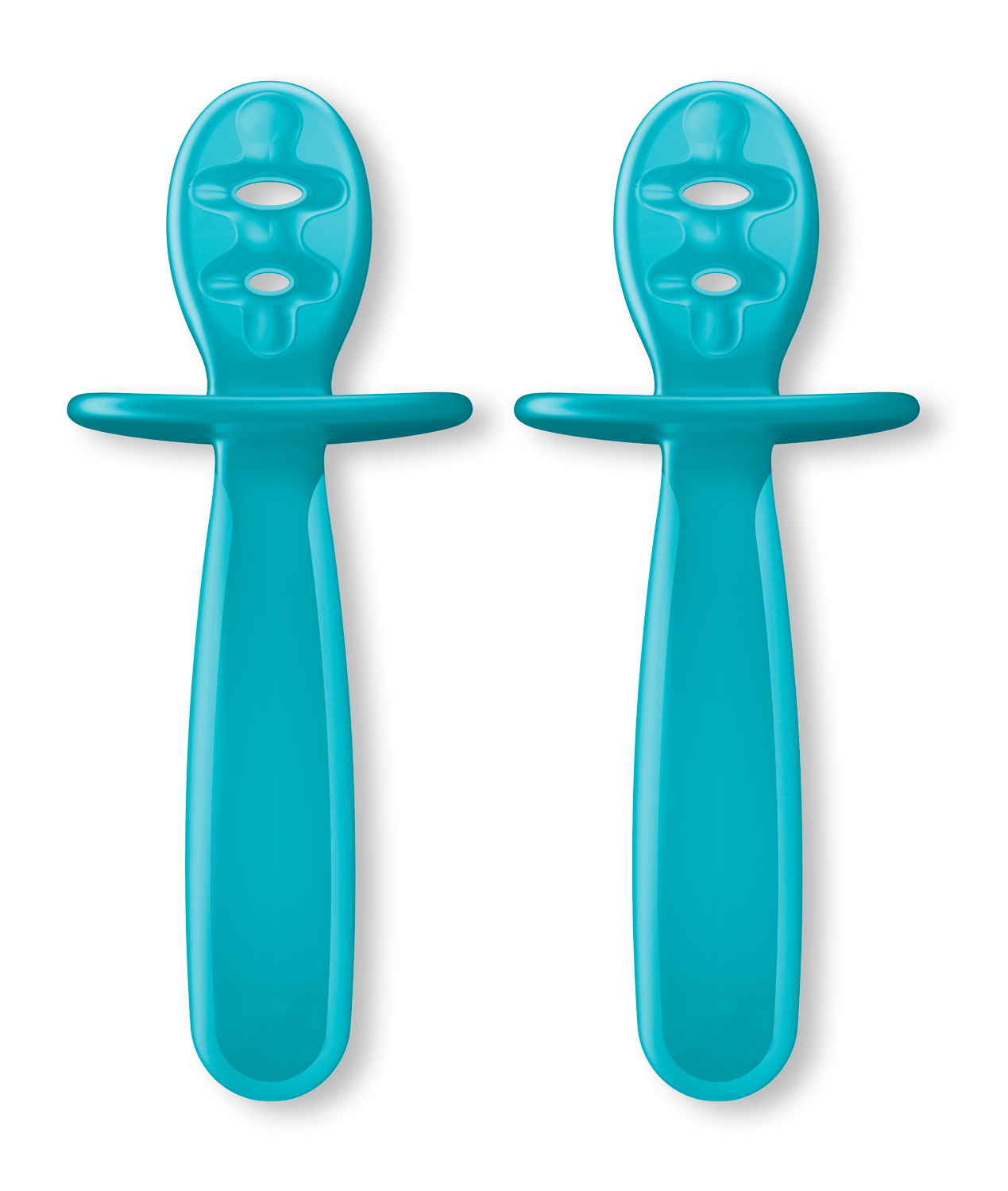 Cuillère en Silicone pour Bébé,2PCS Cuillères Bébé Apprentissage Ustensile D 'apprentissage Adapté à Dentition Première