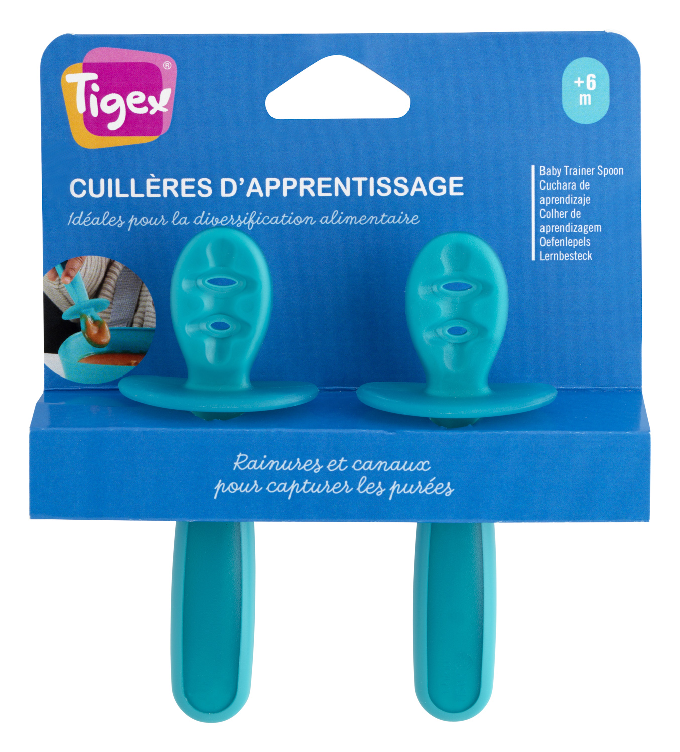 MARSEE Cuillère et fourchette d'apprentissage pour bébé 2 pièces,cuillère  d'apprentissage flexible et résistante à la chaleur(jaune)