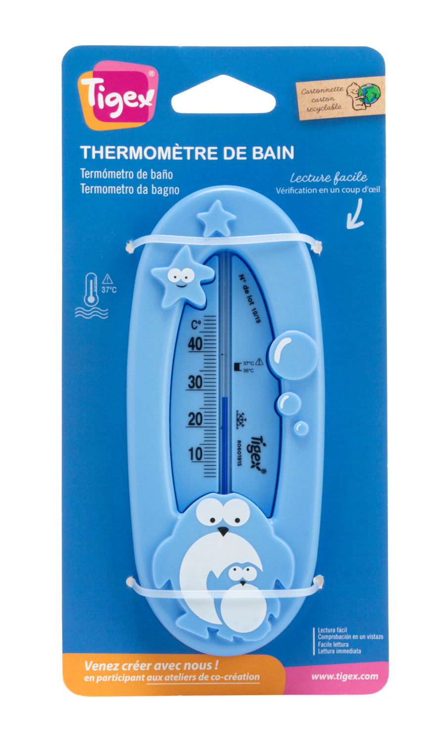 Tigex Thermomètre de bain | Thermomètre numérique Crabe 