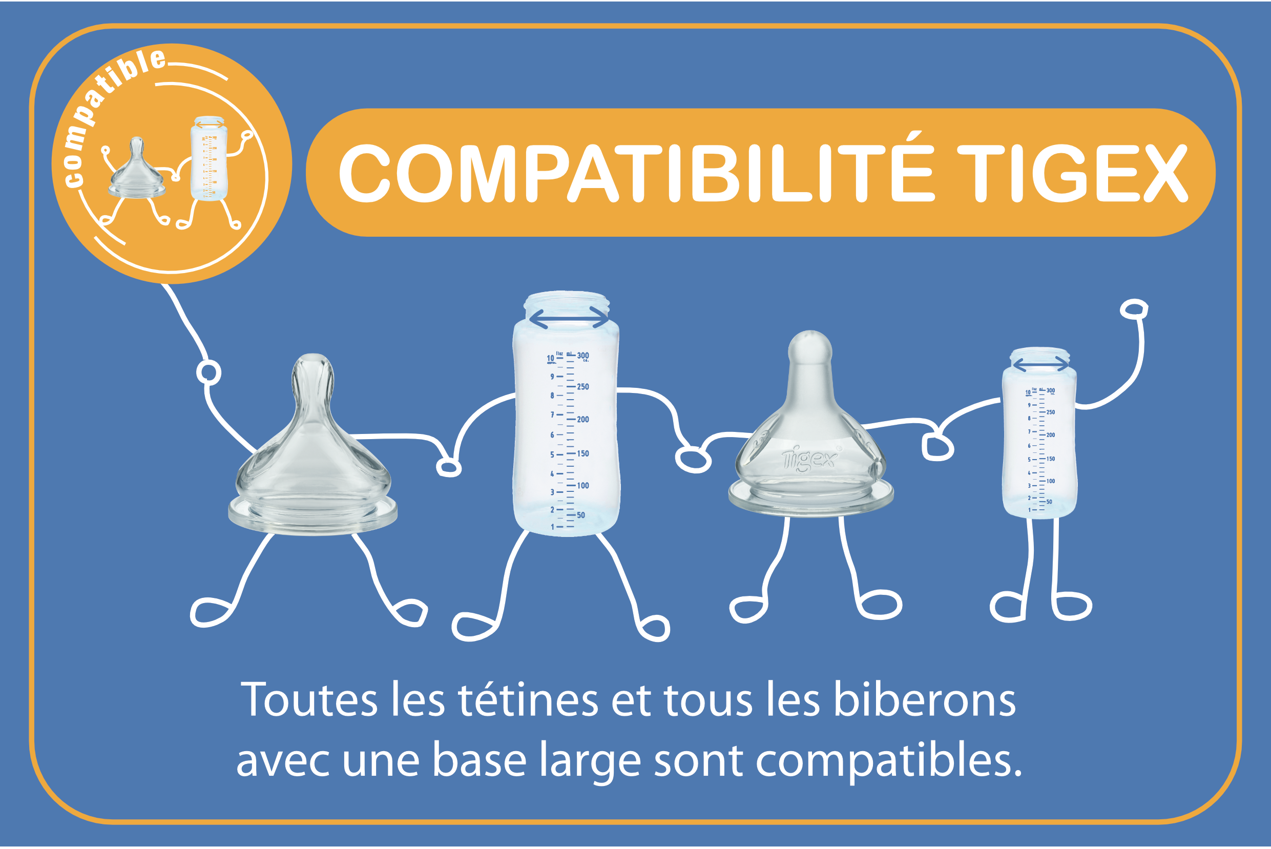 Biberon-Tasse de transition 150ml avec Alerte Température +4m - Tigex